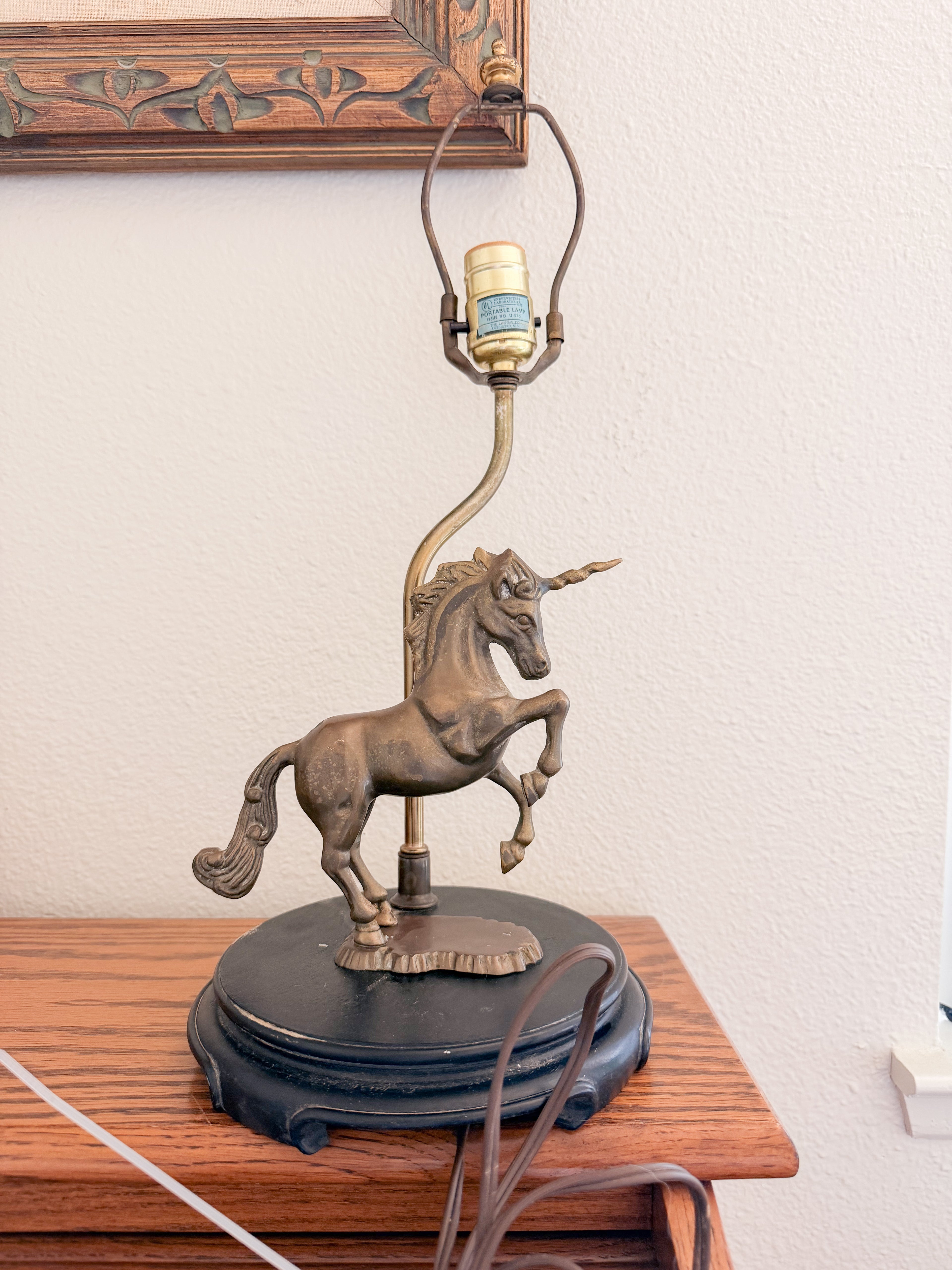 Brass Unicorn Lamp