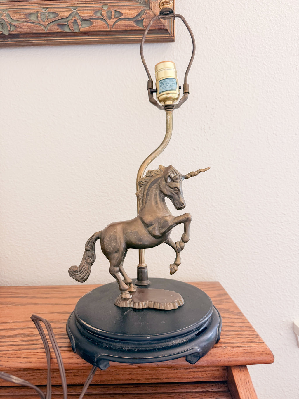 Brass Unicorn Lamp