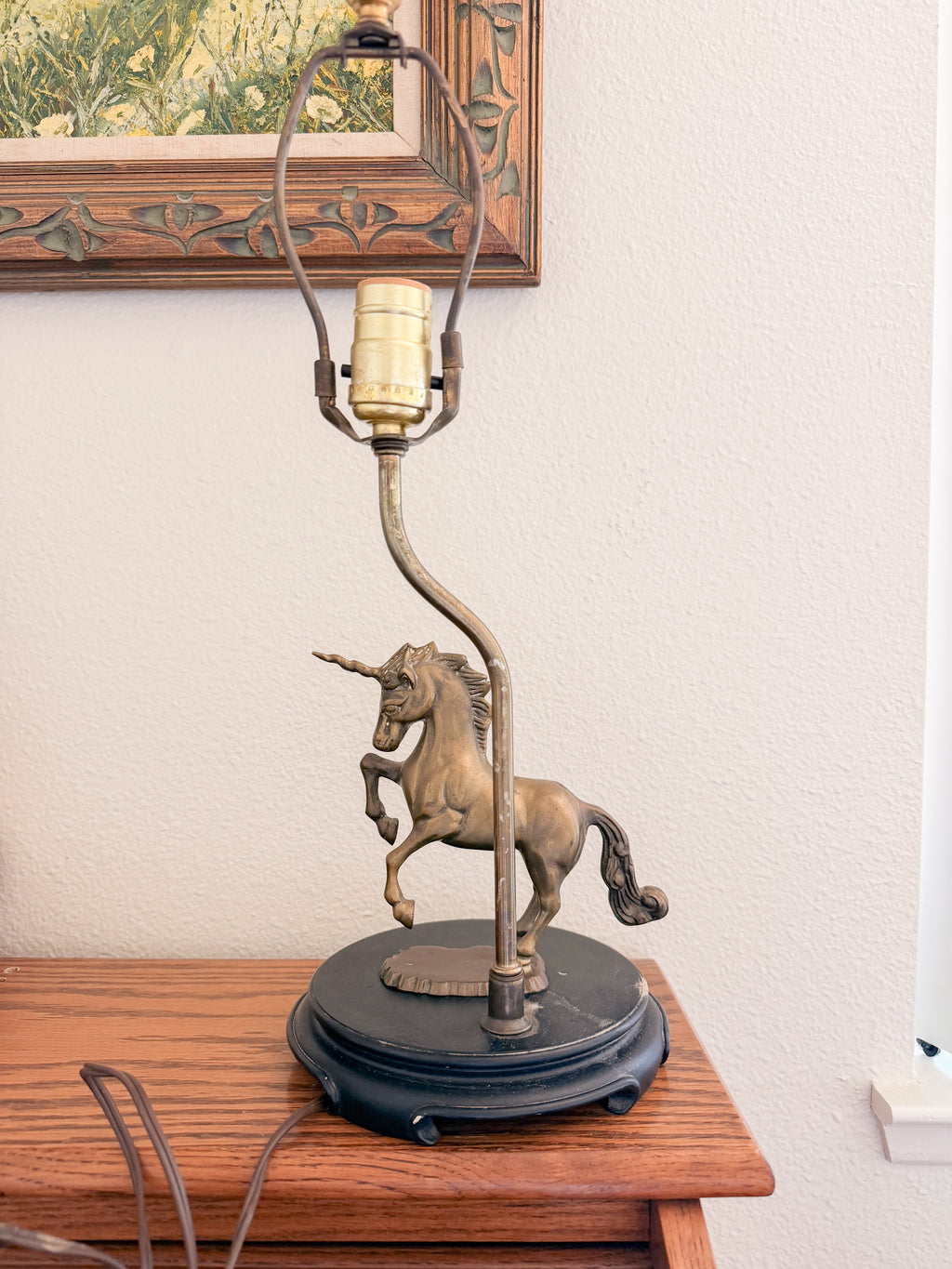 Brass Unicorn Lamp