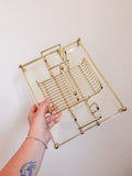 Gold and Lucite Organizer