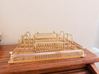Gold and Lucite Organizer