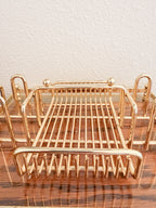 Gold and Lucite Organizer