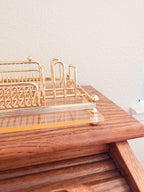 Gold and Lucite Organizer