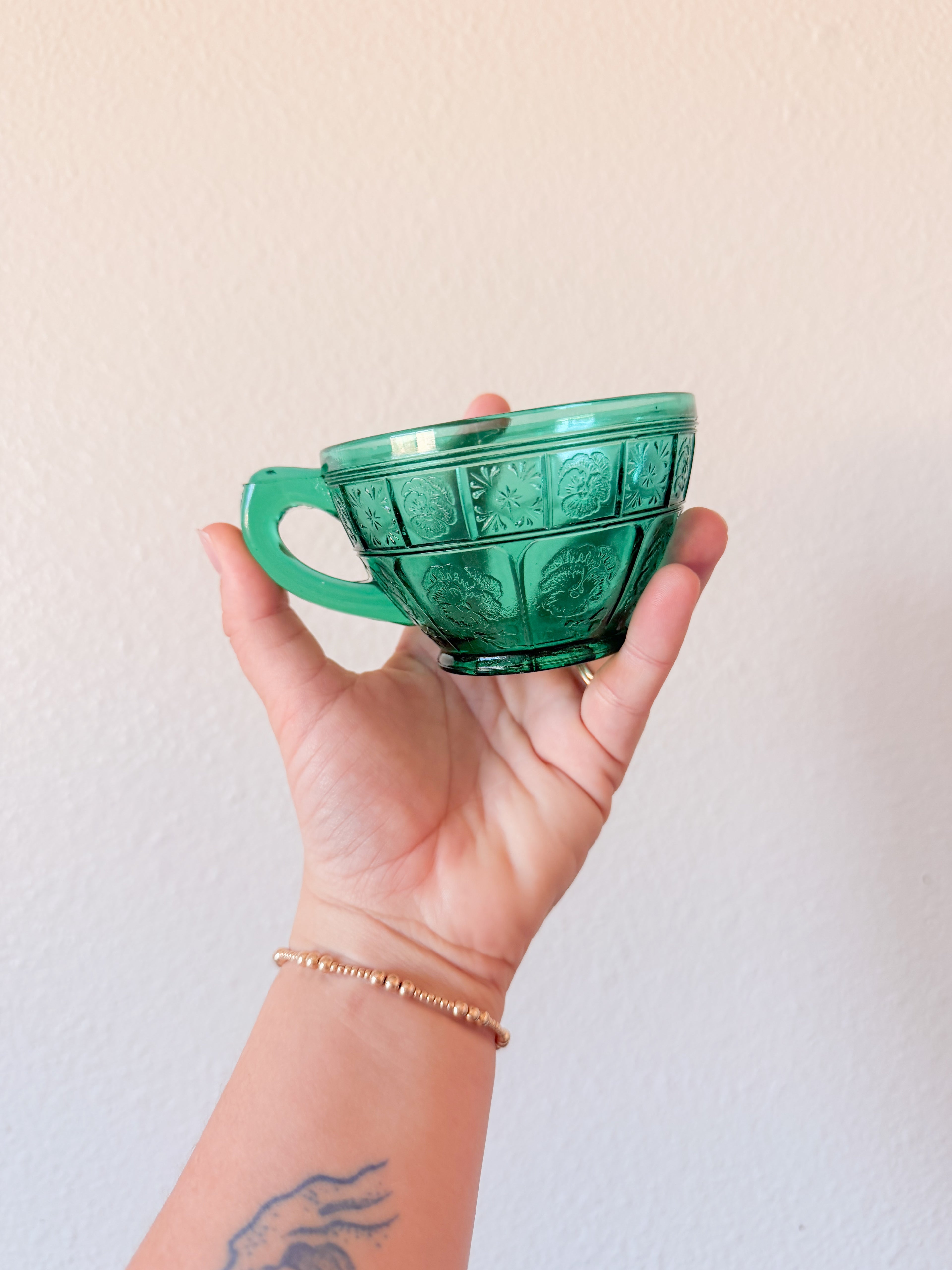 Teal 1930s Teacup