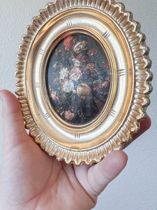Oval Framed Floral Print