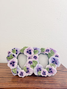 Double Floral Violet Frame