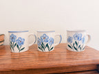 Trio of Blue Flower Mugs