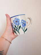 Trio of Blue Flower Mugs