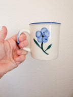 Trio of Blue Flower Mugs