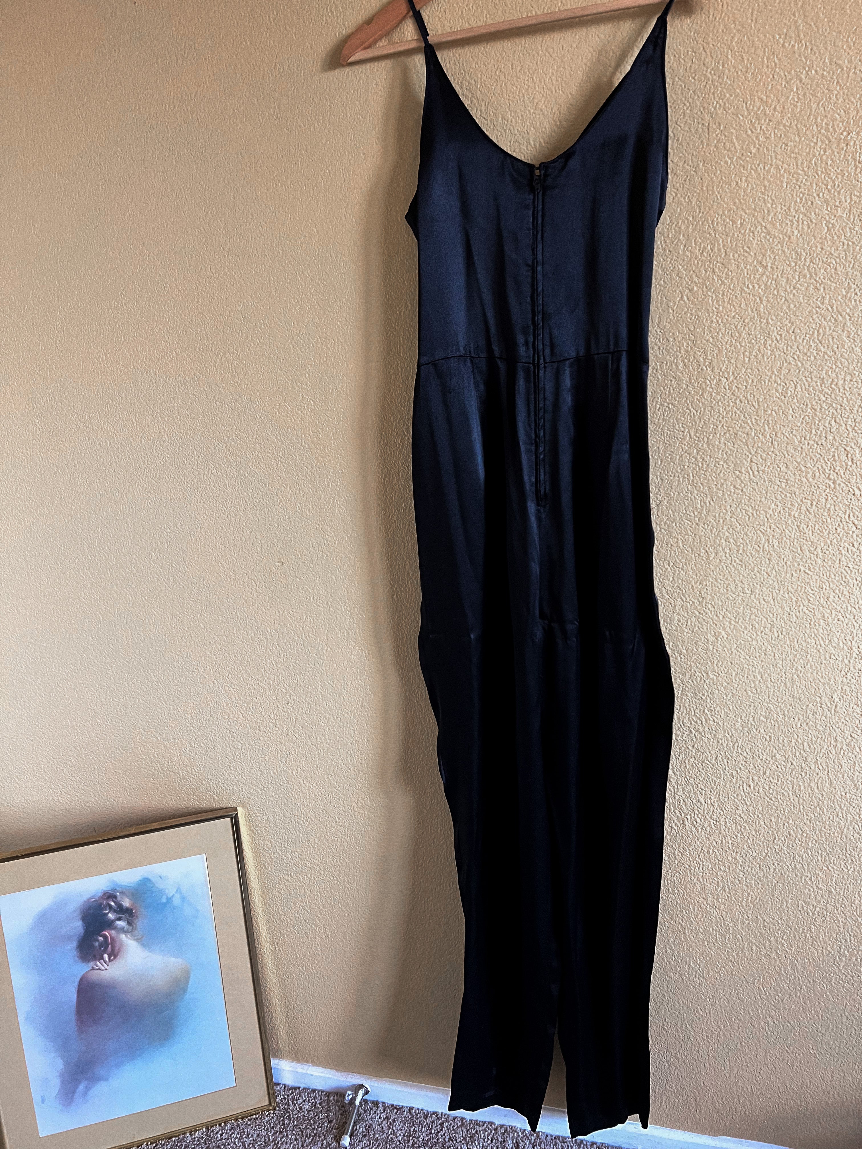 Black Satin Jumpsuit - 11/12