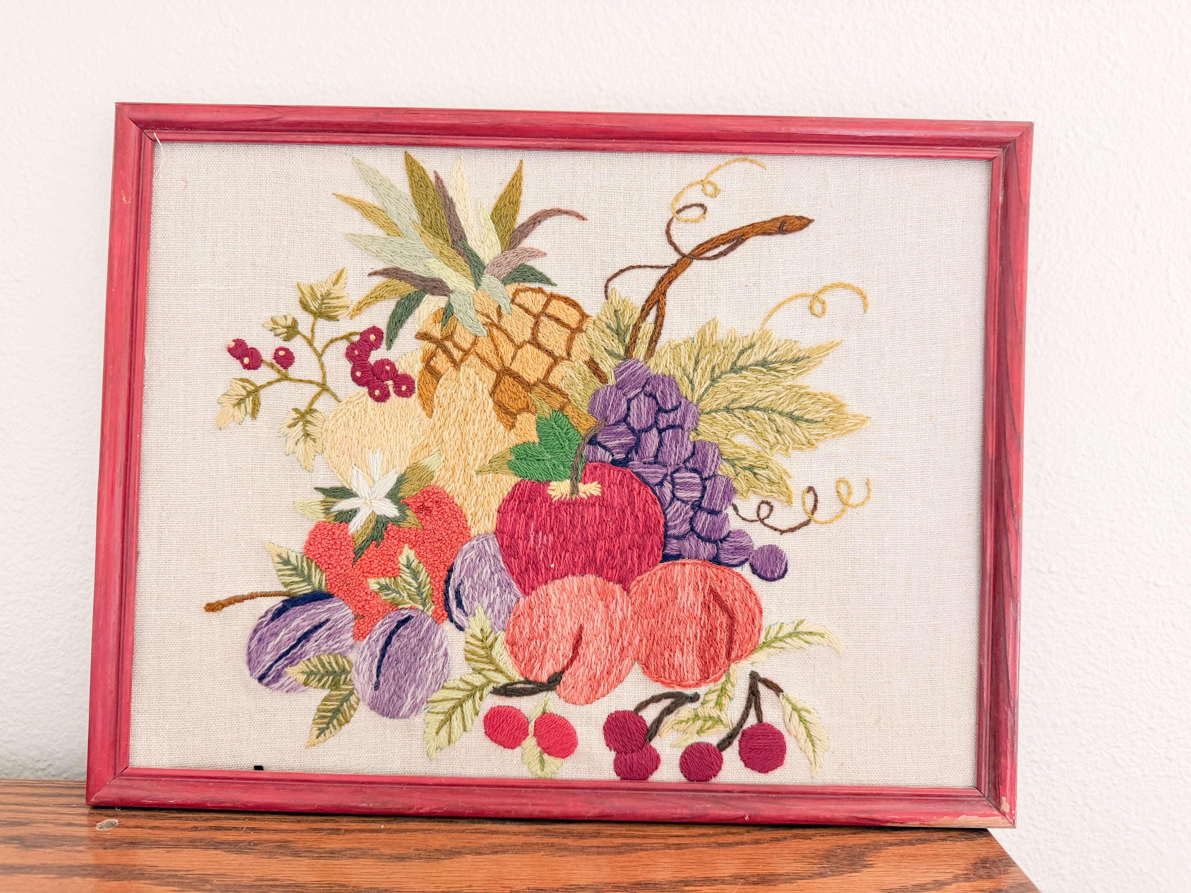 Vintage Fruit Crewel