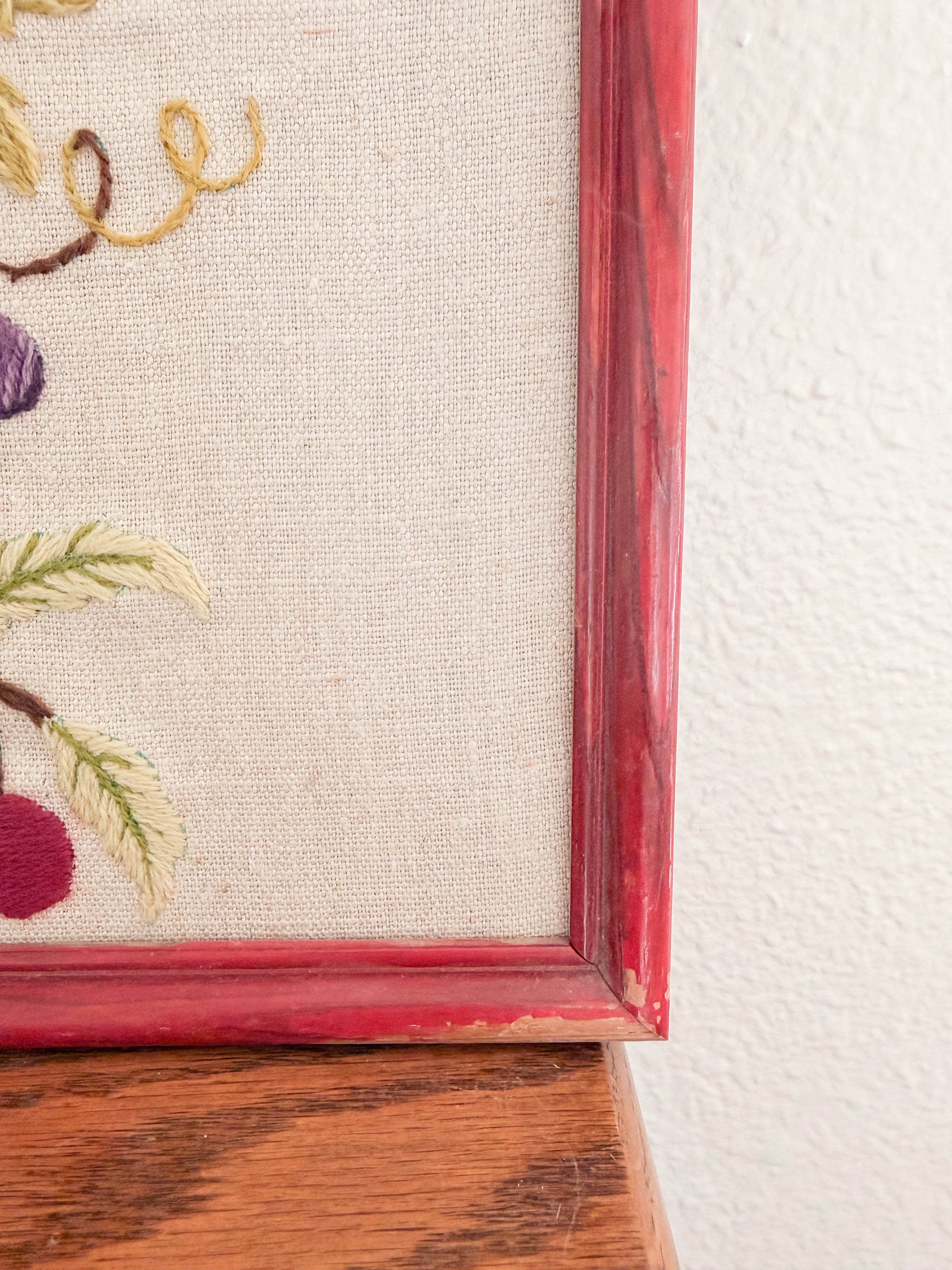 Vintage Fruit Crewel
