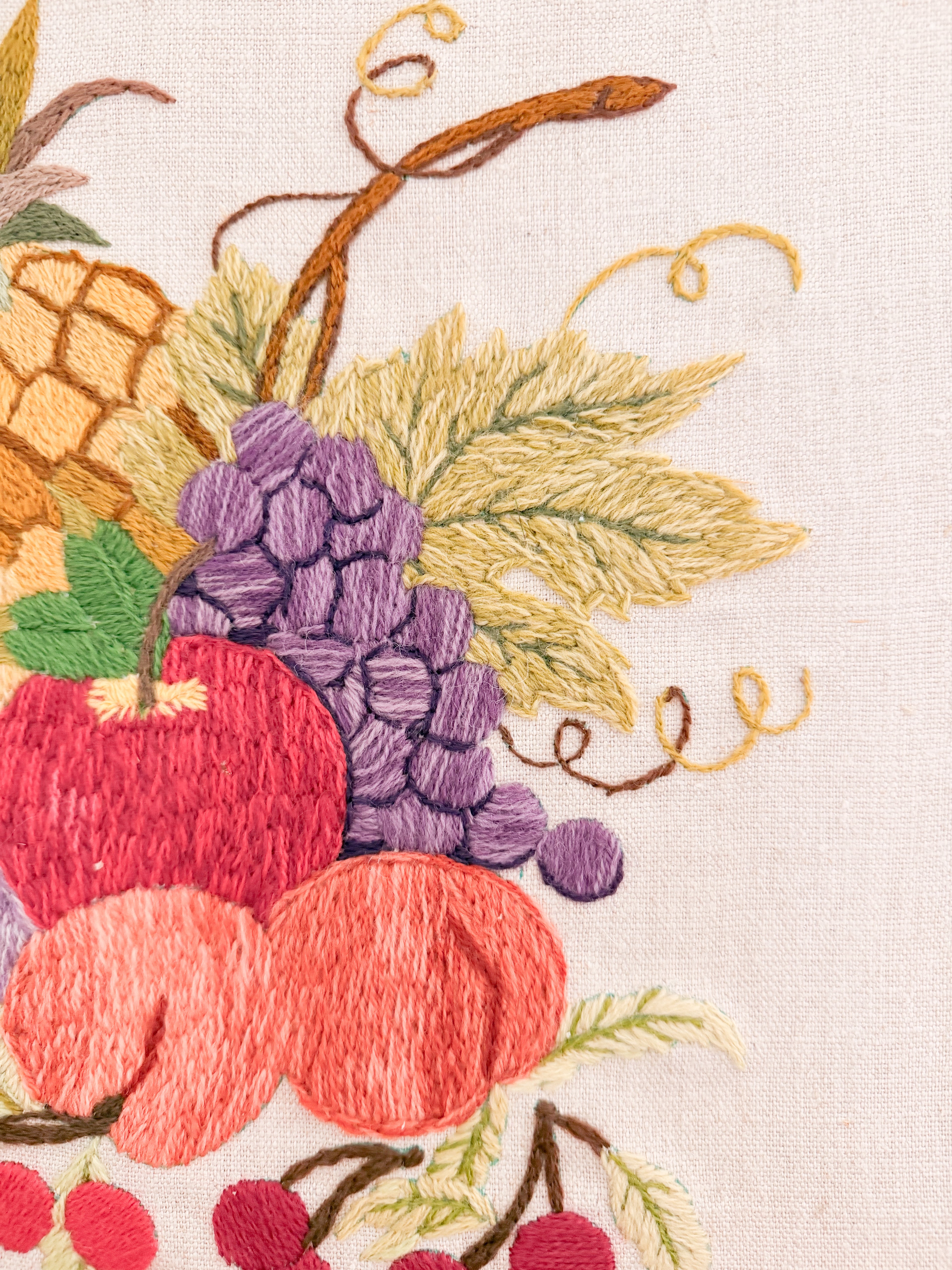 Vintage Fruit Crewel