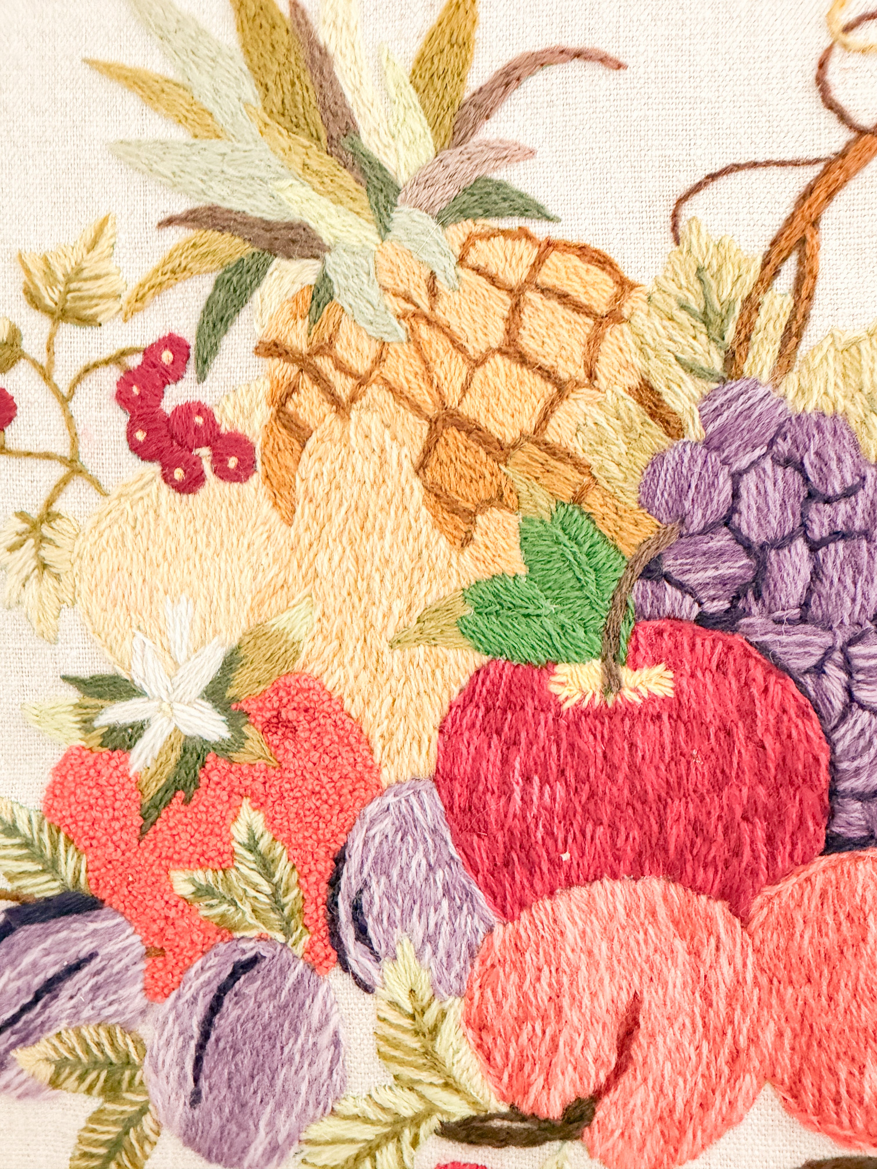 Vintage Fruit Crewel