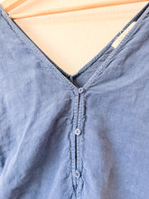 Load image into Gallery viewer, Blue Linen Jumpsuit - Size Small
