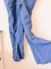 Load image into Gallery viewer, Blue Linen Jumpsuit - Size Small

