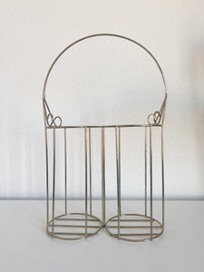 Gold Wire Wine Basket