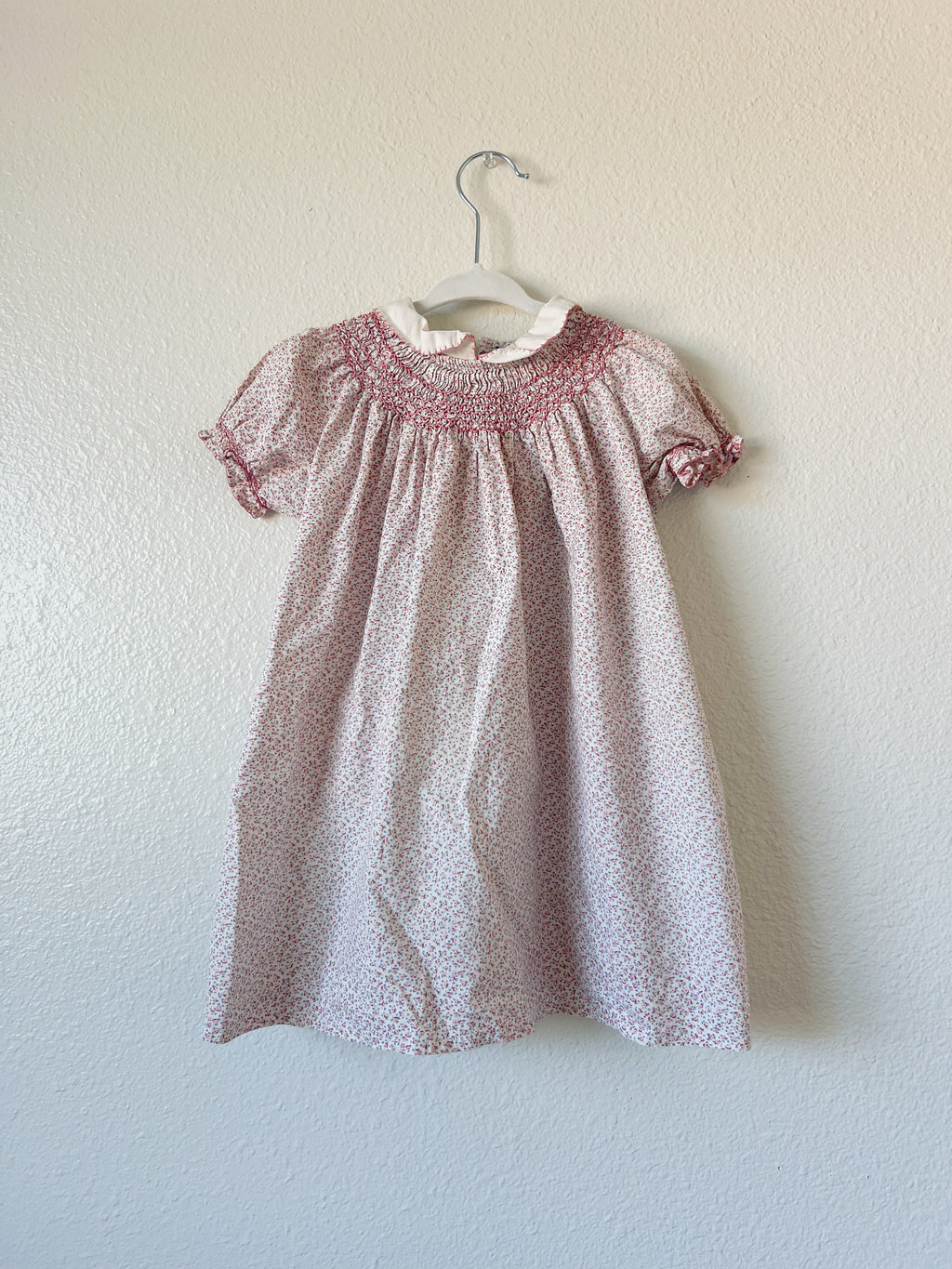 Pink Smocked Little Girl Dress - Size