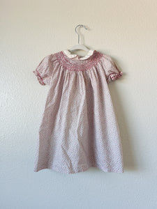 Pink Smocked Little Girl Dress - Size
