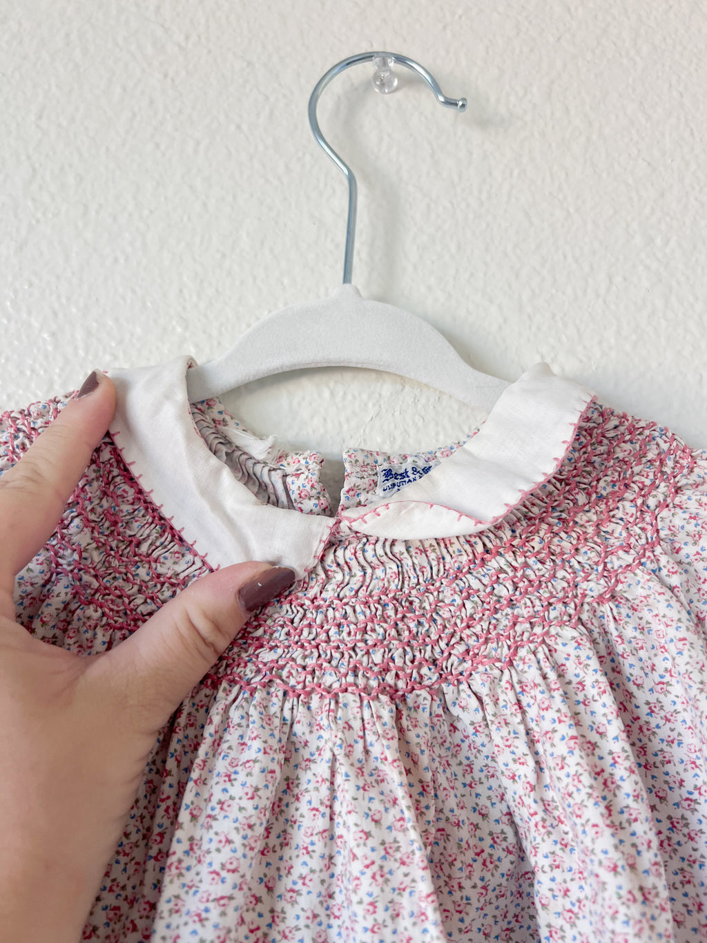 Pink Smocked Little Girl Dress - Size