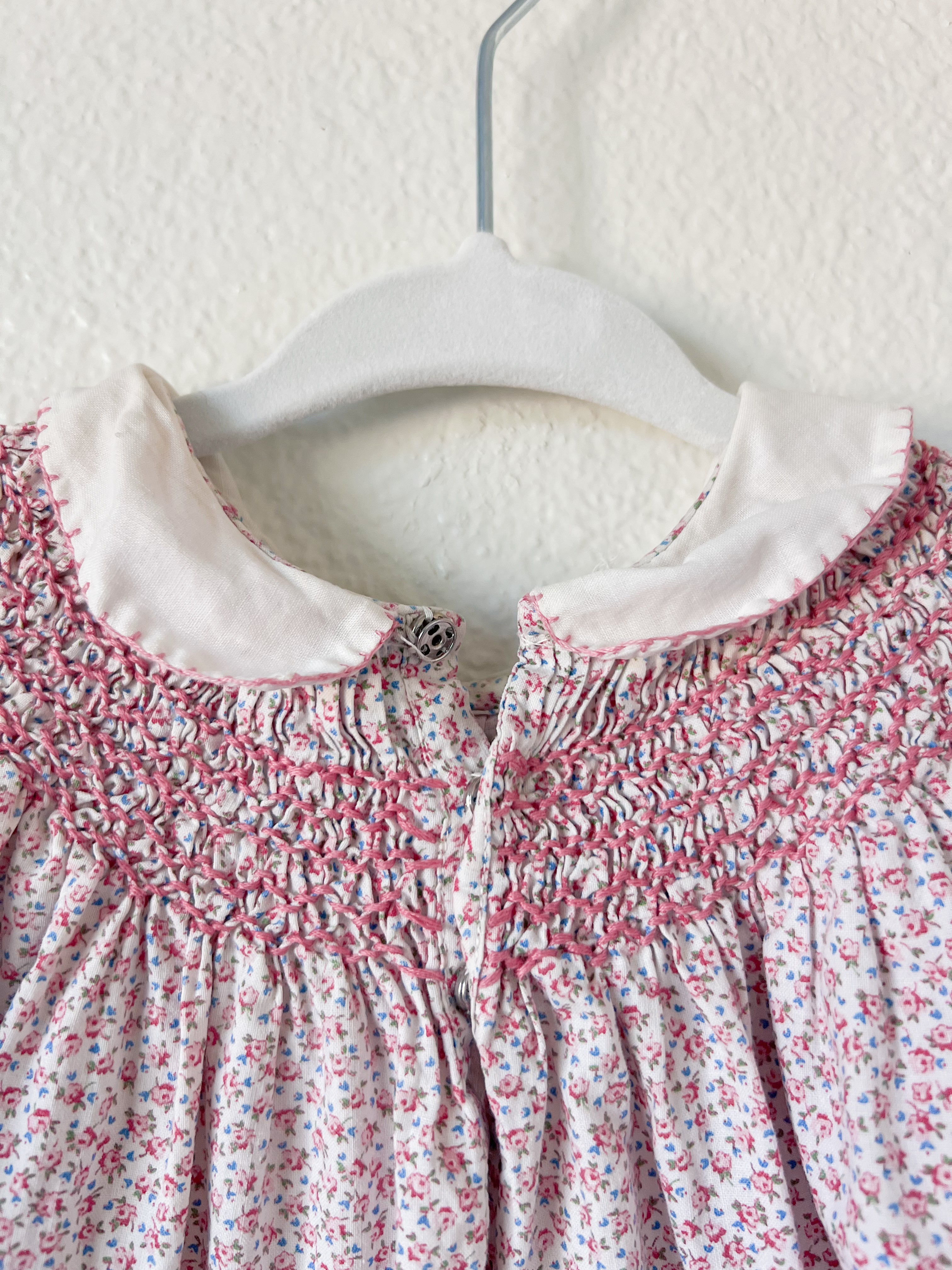Pink Smocked Little Girl Dress - Size