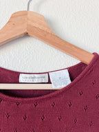 Maroon Short Sleeved Sweater - Size M
