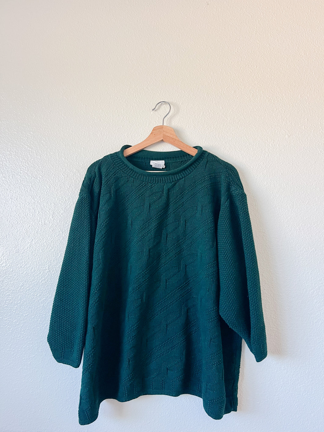 Hunter Green Knit Sweater - Size 26W