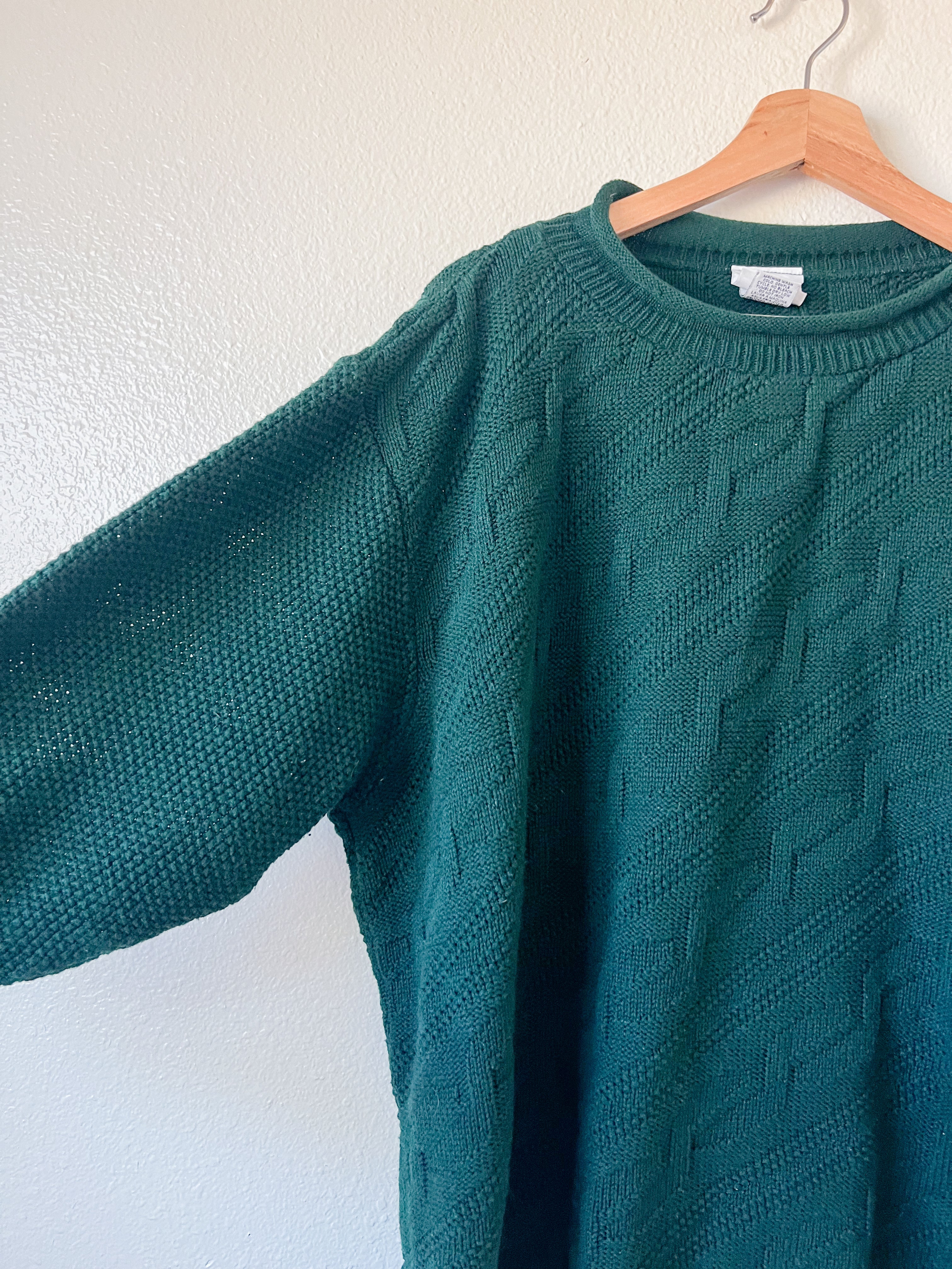 Hunter Green Knit Sweater - Size 26W