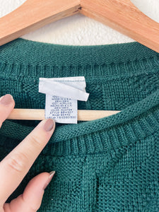 Hunter Green Knit Sweater - Size 26W