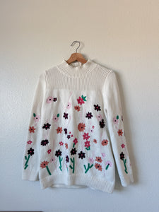 Embroidered Floral Sweater