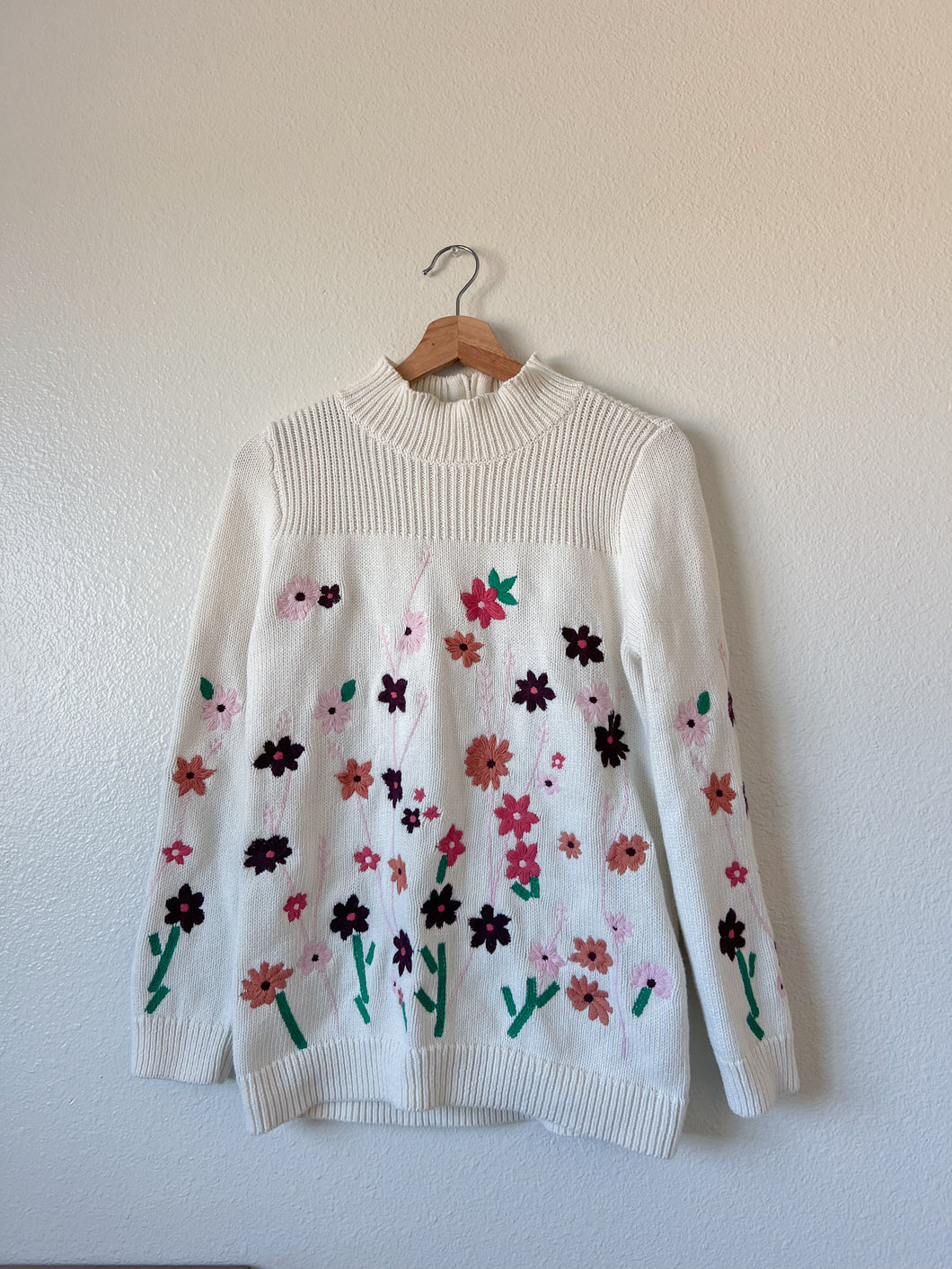 Embroidered Floral Sweater