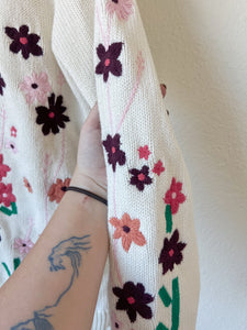 Embroidered Floral Sweater
