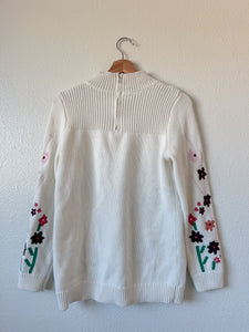 Embroidered Floral Sweater
