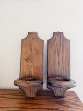 Load image into Gallery viewer, Wooden Wall Sconce Candle Holders
