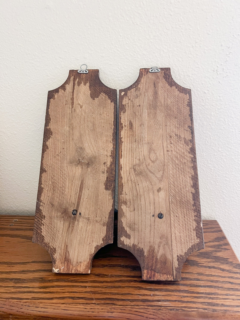 Wooden Wall Sconce Candle Holders