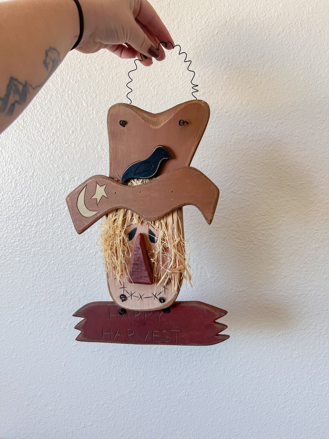 Wooden Scarecrow Wall Hanging