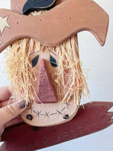 Load image into Gallery viewer, Wooden Scarecrow Wall Hanging

