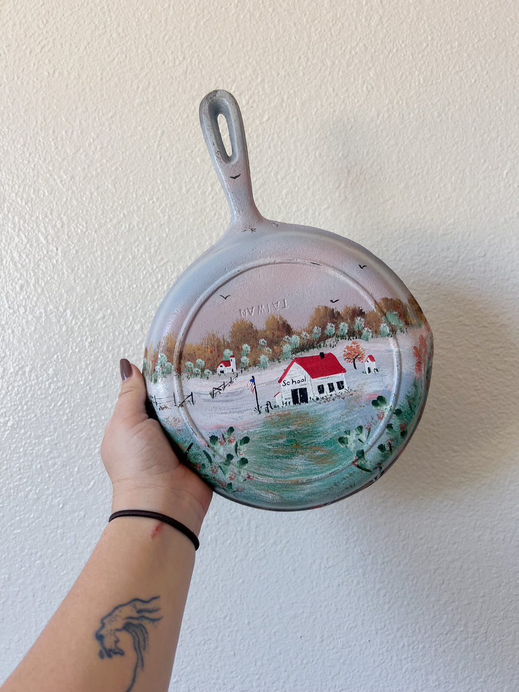 Hand Painted Cast Iron Skillet