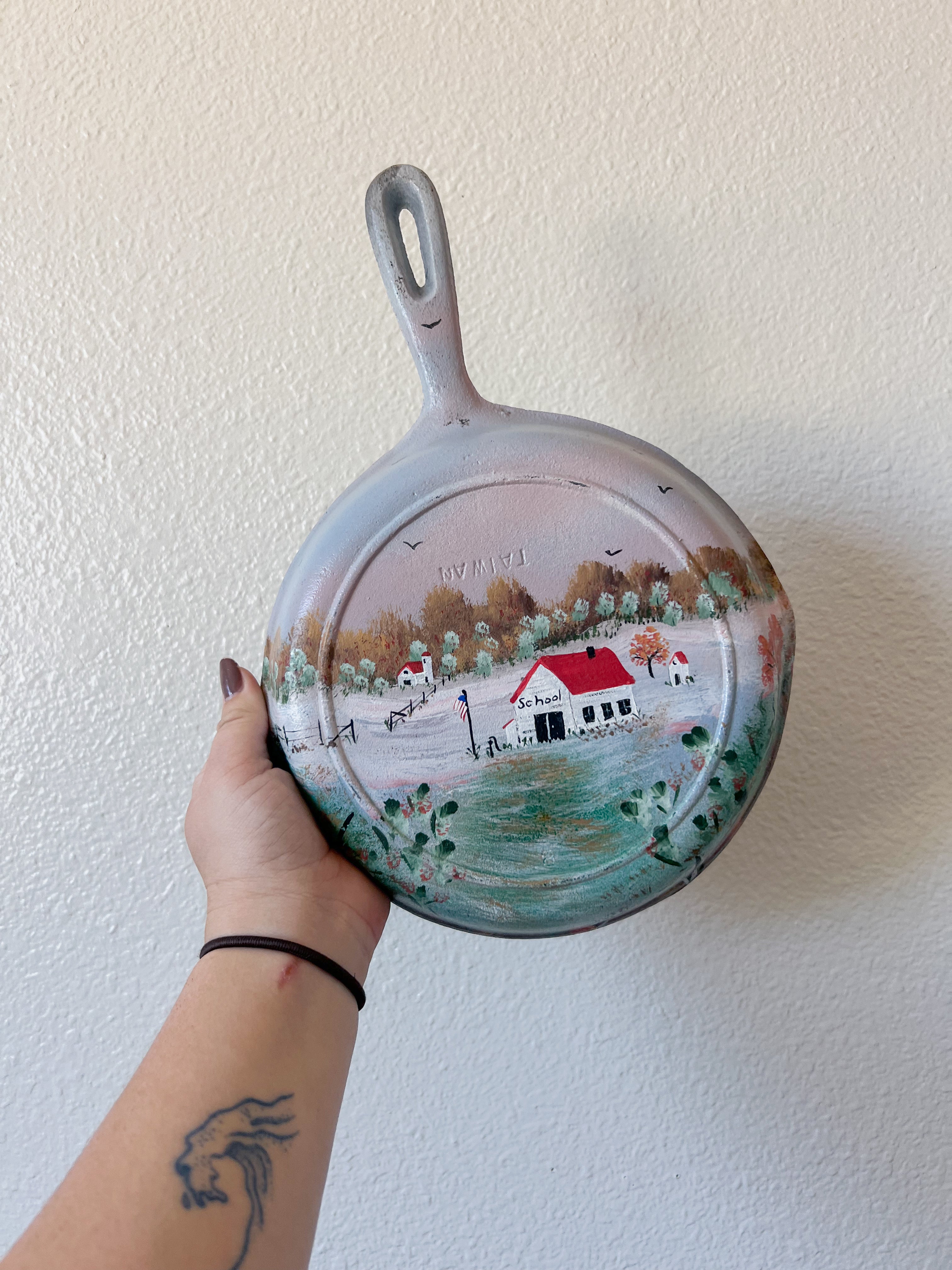 Hand Painted Cast Iron Skillet