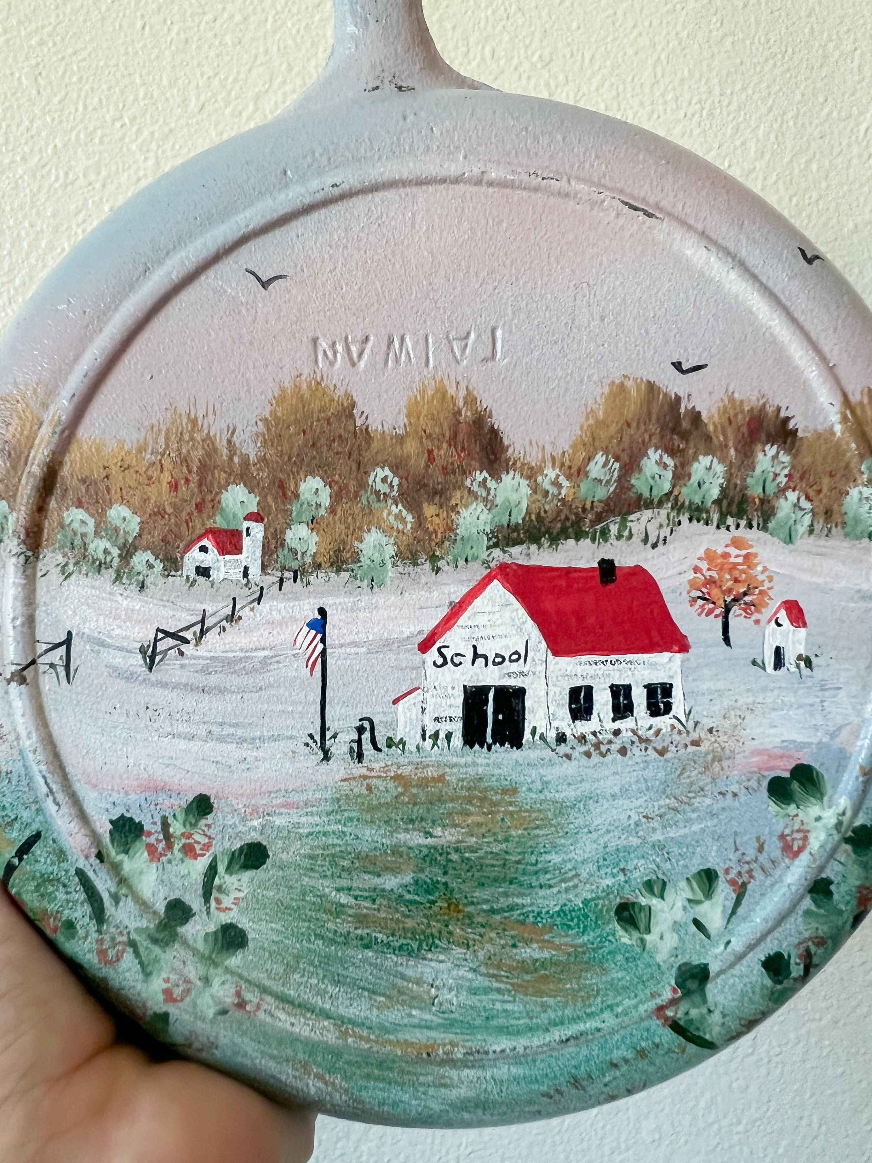 Hand Painted Cast Iron Skillet
