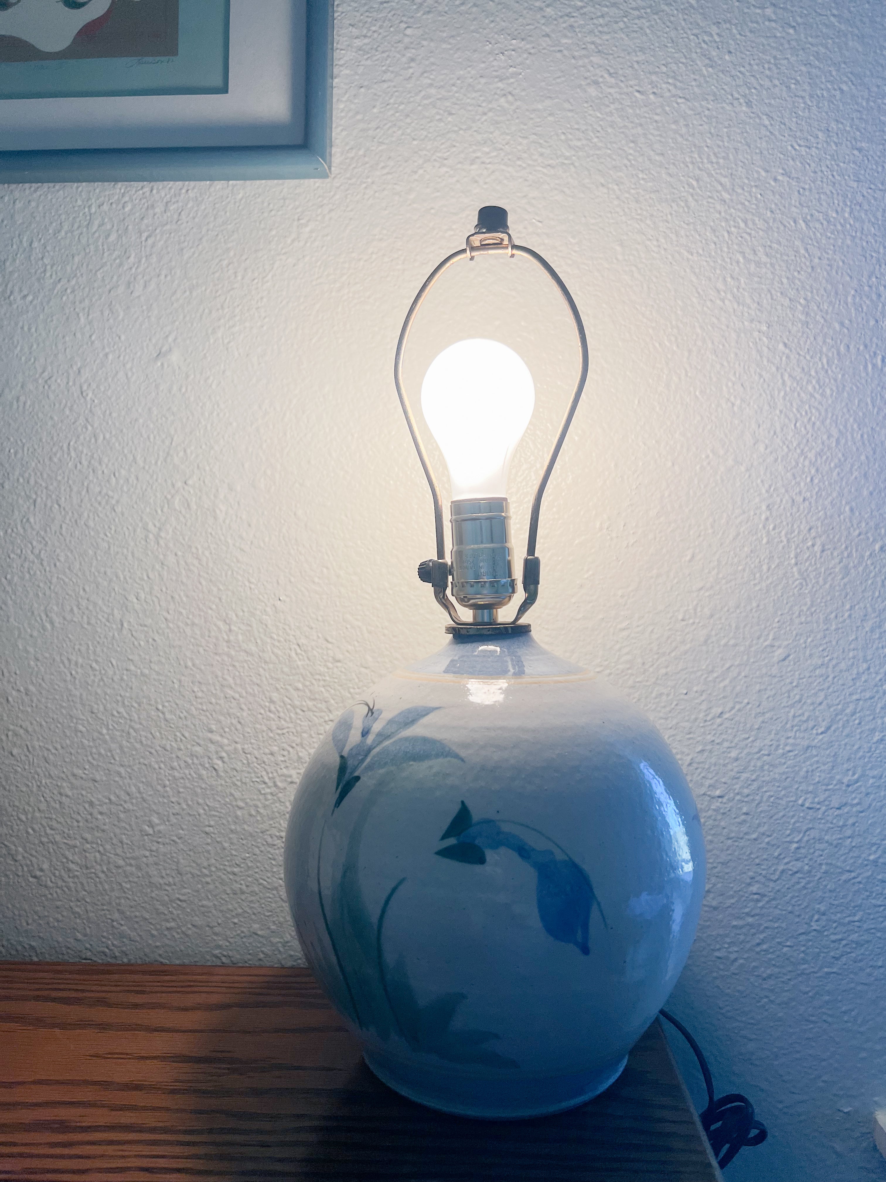 Blue Ceramic Lamp
