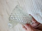 Pair of Clear Glass Peg Votives