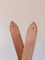 Pair of Wooden Sconce Candle Holders