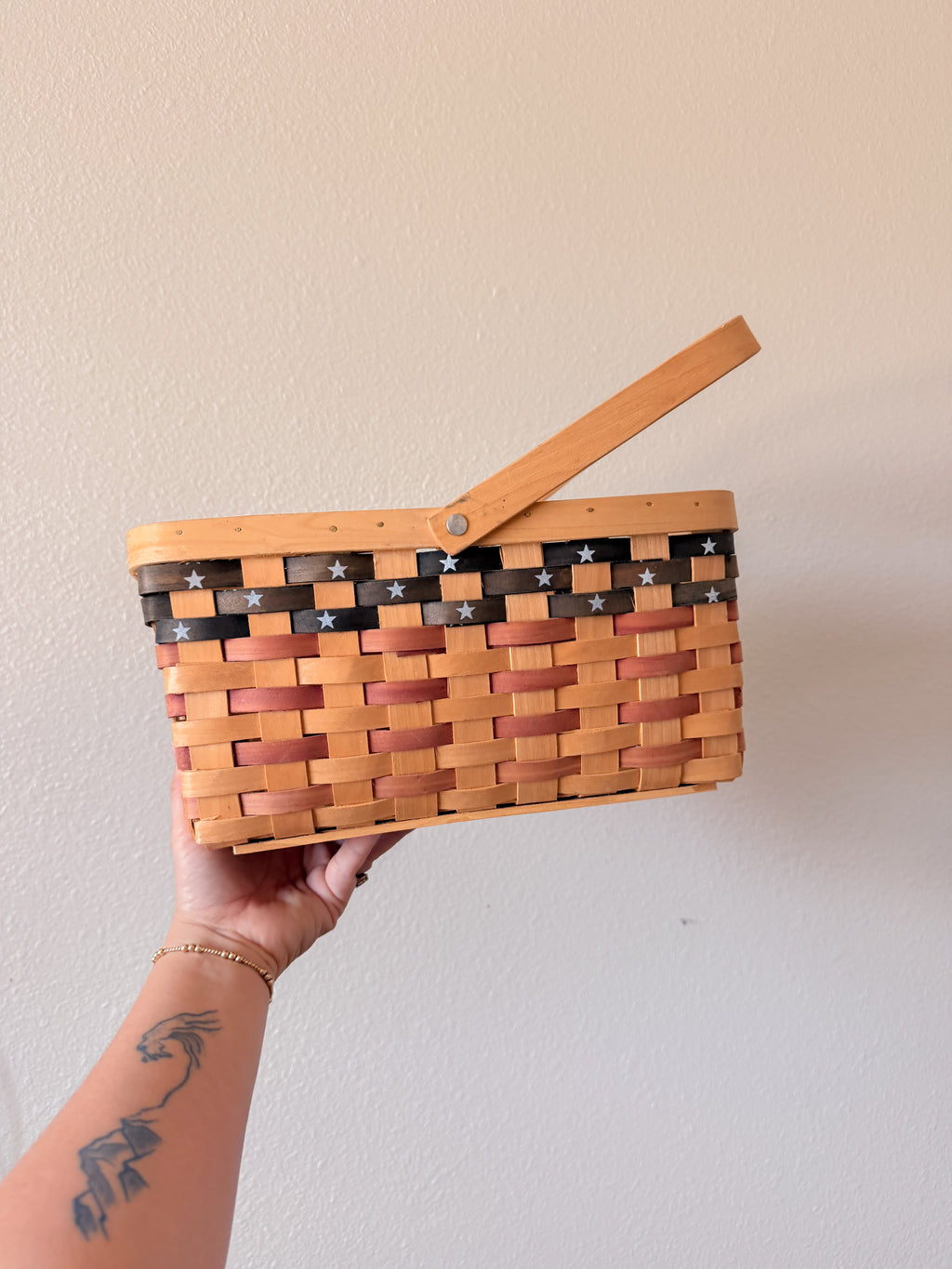Americana Wicker Basket