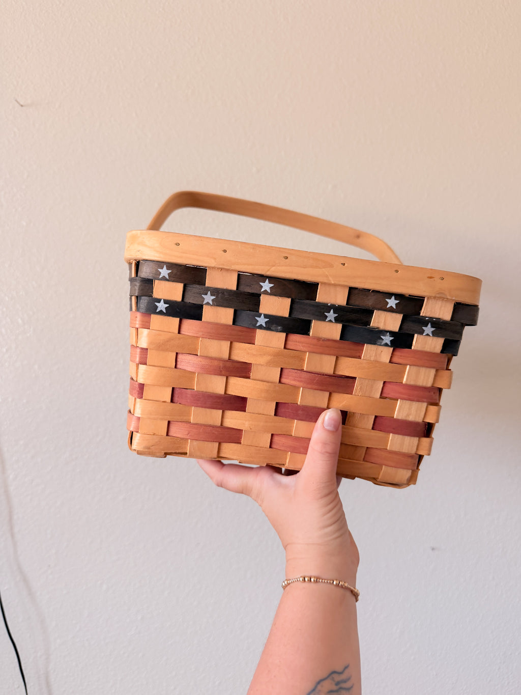 Americana Wicker Basket