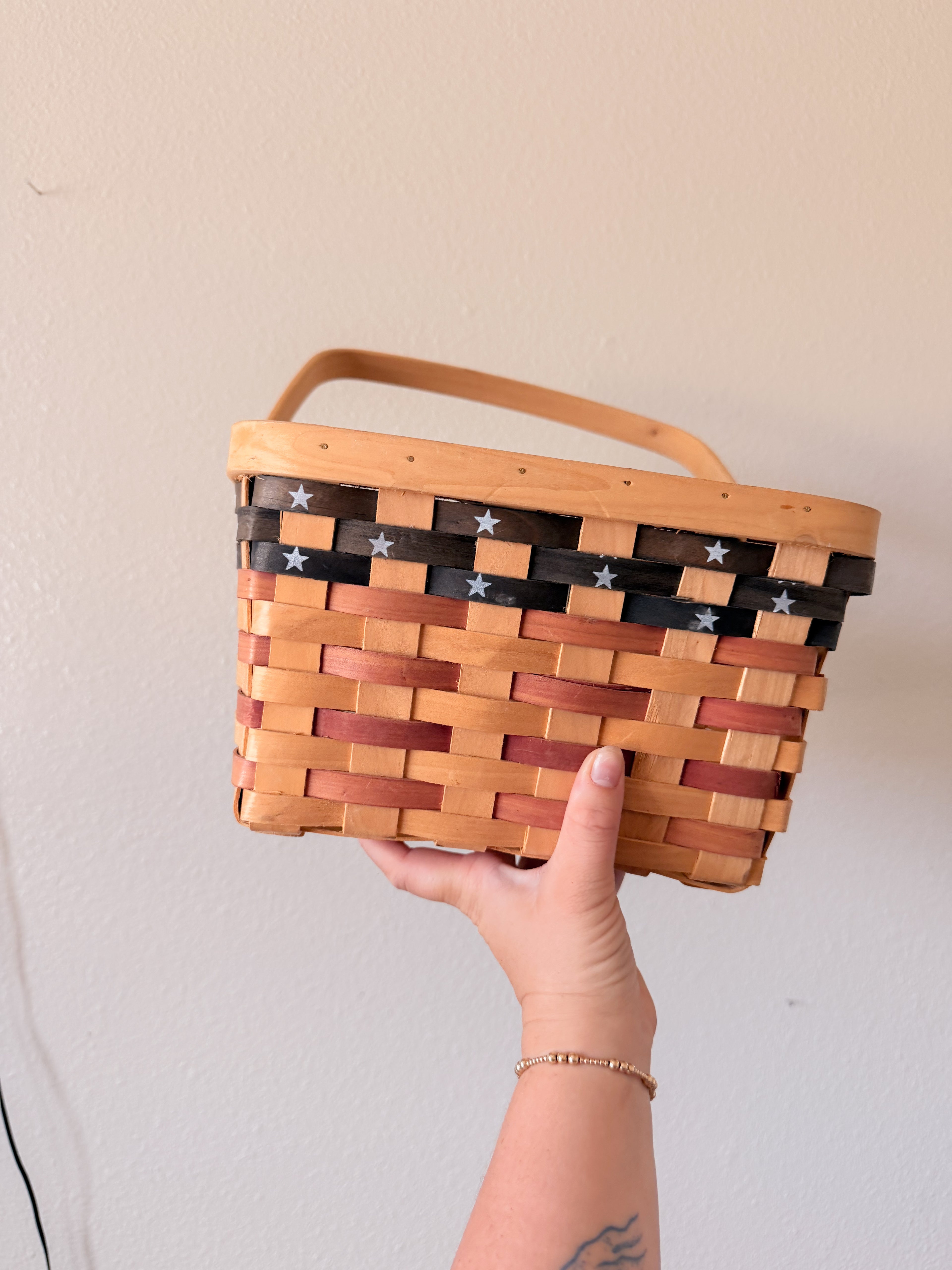 Americana Wicker Basket