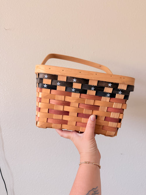 Americana Wicker Basket