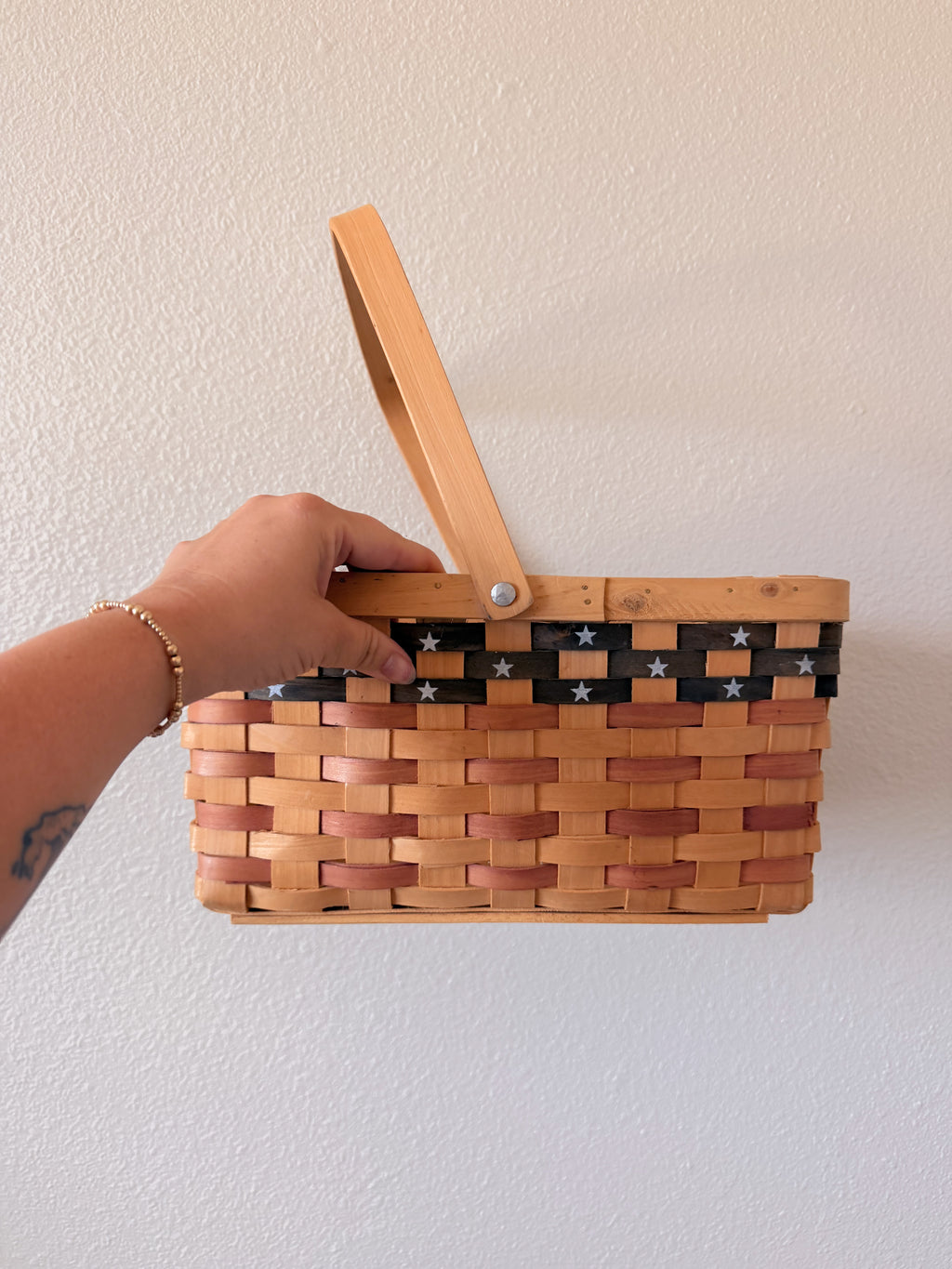 Americana Wicker Basket