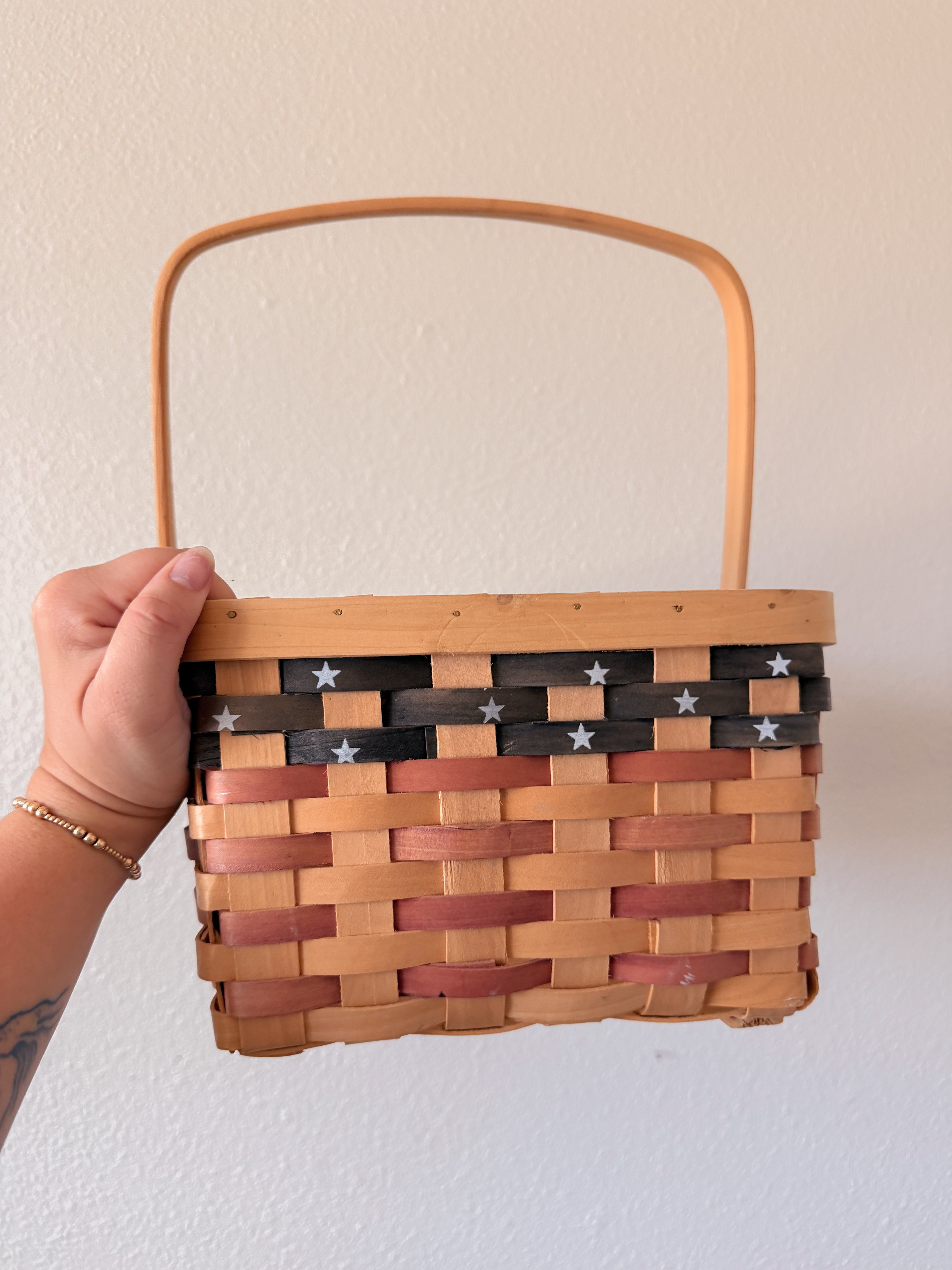 Americana Wicker Basket