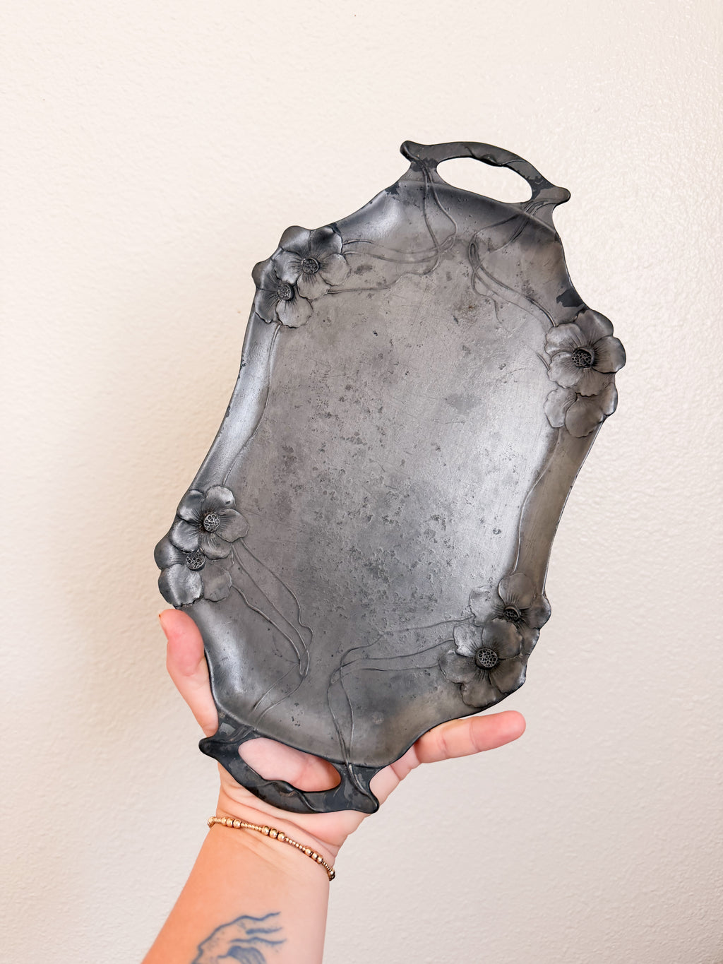 Art Nouveau Pewter Tray